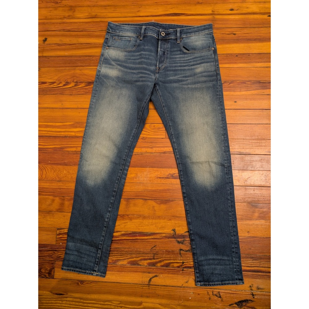 G Star Raw 3301 Slim Fit Men's Jeans Medium Wash Size 34x34